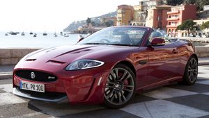 Preview wallpaper jaguar, xkr-s, convertible, side view