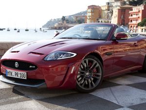 Preview wallpaper jaguar, xkr-s, convertible, side view