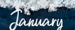 Preview wallpaper january, calendar, winter, snow