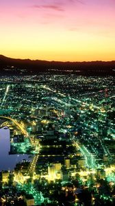 Preview wallpaper japan, night, top view, panorama