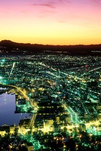 Preview wallpaper japan, night, top view, panorama