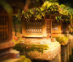 Preview wallpaper japanese stone lantern, japanese lantern, lantern, japanese garden, tree