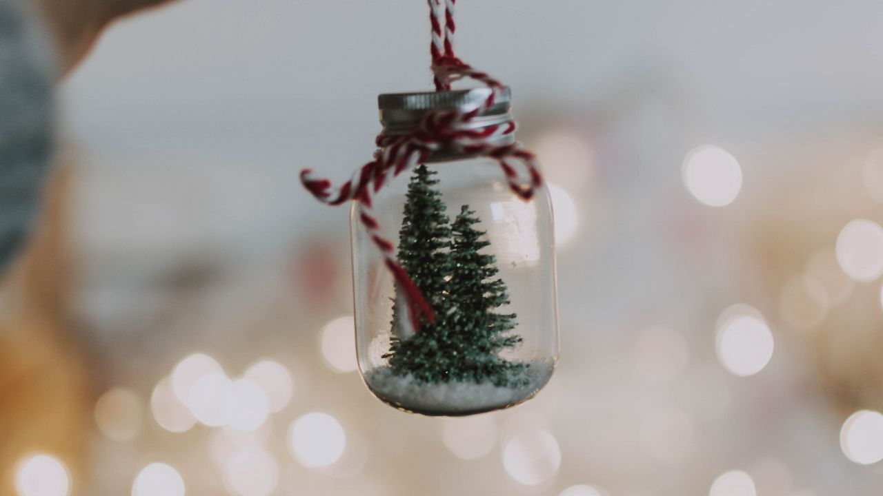 Wallpaper jar, decoration, tree, new year, christmas