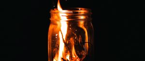 Preview wallpaper jar, fire, sparks, dark