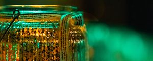 Preview wallpaper jar, glare, bokeh, glass, blur