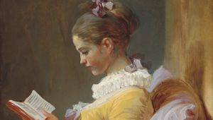 Preview wallpaper jean-honore fragonard, a young girl reading, oil, canvas, girl, book, art