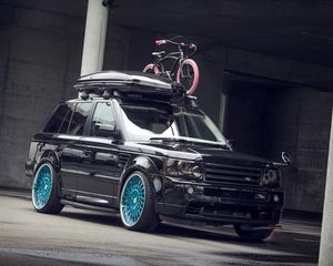 Preview wallpaper jeep, black, tuning, land rover