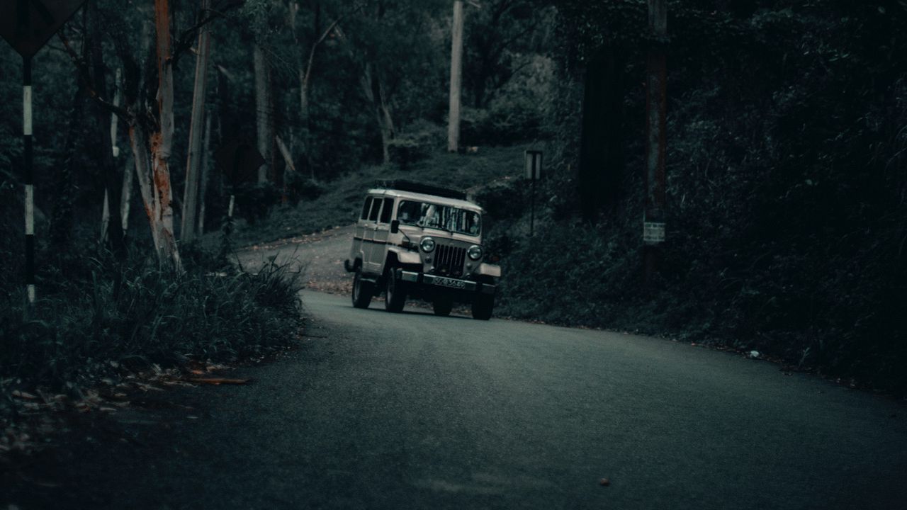 Wallpaper jeep, car, suv, gray, old, road