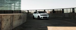 Preview wallpaper jeep, car, suv, white, parking