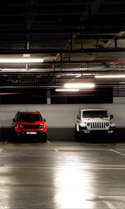 Preview wallpaper jeep, cars, suvs, parking