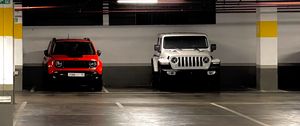 Preview wallpaper jeep, cars, suvs, parking