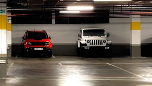 Preview wallpaper jeep, cars, suvs, parking