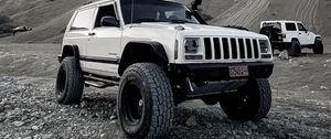 Preview wallpaper jeep cherokee, jeep, suv, car, white