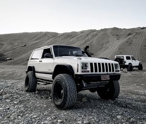 Preview wallpaper jeep cherokee, jeep, suv, car, white