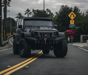 Preview wallpaper jeep cj, jeep, car, front view