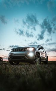 Preview wallpaper jeep grand cherokee, jeep, car, suv, gray