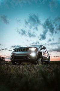 Preview wallpaper jeep grand cherokee, jeep, car, suv, gray