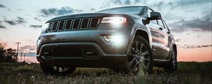 Preview wallpaper jeep grand cherokee, jeep, car, suv, gray