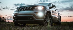 Preview wallpaper jeep grand cherokee, jeep, car, suv, gray