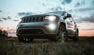 Preview wallpaper jeep grand cherokee, jeep, car, suv, gray