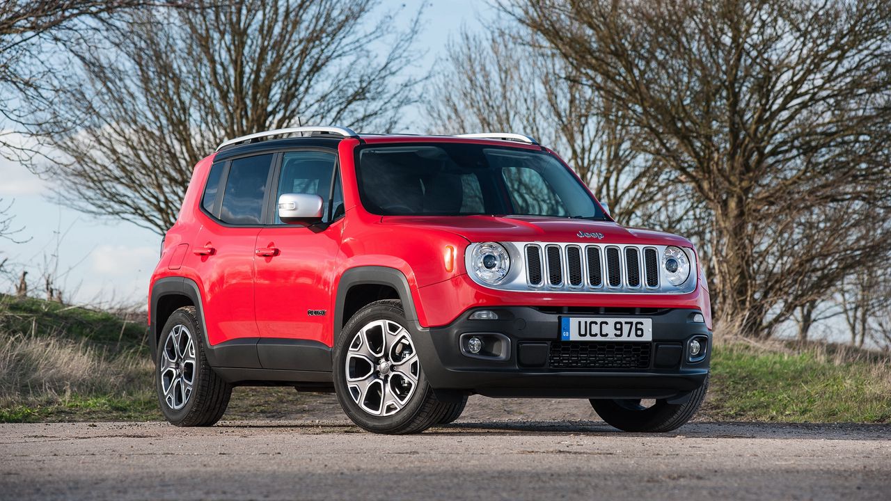 Wallpaper jeep, renegade, limited, uk-spec, red, side view