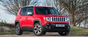 Preview wallpaper jeep, renegade, limited, uk-spec, red, side view