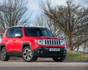 Preview wallpaper jeep, renegade, limited, uk-spec, red, side view
