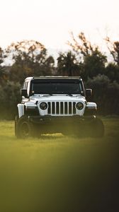 Preview wallpaper jeep wrangler, jeep, car, suv, white