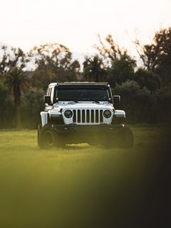 Download wallpaper 240x320 jeep wrangler, jeep, car, suv, white old mobile,  cell phone, smartphone hd background