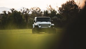 Preview wallpaper jeep wrangler, jeep, car, suv, white