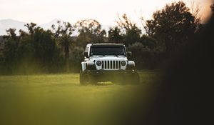 Preview wallpaper jeep wrangler, jeep, car, suv, white