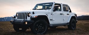 Preview wallpaper jeep wrangler, jeep, car, headlights