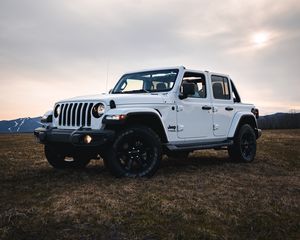 Preview wallpaper jeep wrangler, jeep, car, headlights