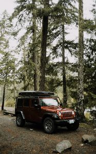 Preview wallpaper jeep wrangler, jeep, car, suv, brown