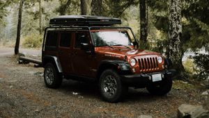 Preview wallpaper jeep wrangler, jeep, car, suv, brown