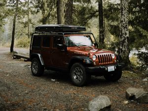 Preview wallpaper jeep wrangler, jeep, car, suv, brown