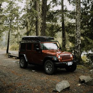 Preview wallpaper jeep wrangler, jeep, car, suv, brown