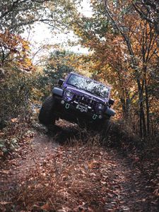 Preview wallpaper jeep wrangler, jeep, car, suv, purple, off road