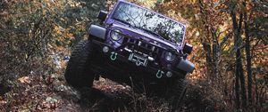 Preview wallpaper jeep wrangler, jeep, car, suv, purple, off road