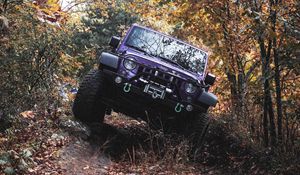 Preview wallpaper jeep wrangler, jeep, car, suv, purple, off road