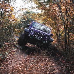 Preview wallpaper jeep wrangler, jeep, car, suv, purple, off road