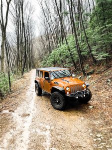 Preview wallpaper jeep wrangler, jeep, car, suv, brown, off road