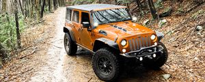 Preview wallpaper jeep wrangler, jeep, car, suv, brown, off road