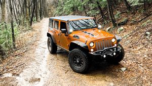 Preview wallpaper jeep wrangler, jeep, car, suv, brown, off road