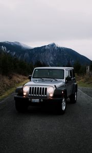 Preview wallpaper jeep wrangler, jeep, car, suv, gray