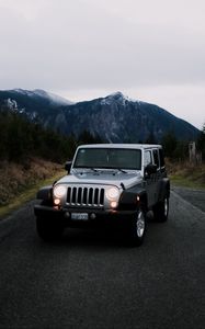 Preview wallpaper jeep wrangler, jeep, car, suv, gray