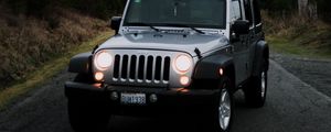 Preview wallpaper jeep wrangler, jeep, car, suv, gray