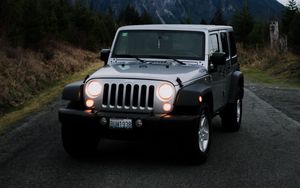 Preview wallpaper jeep wrangler, jeep, car, suv, gray