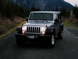 Preview wallpaper jeep wrangler, jeep, car, suv, gray