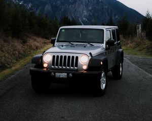 Preview wallpaper jeep wrangler, jeep, car, suv, gray